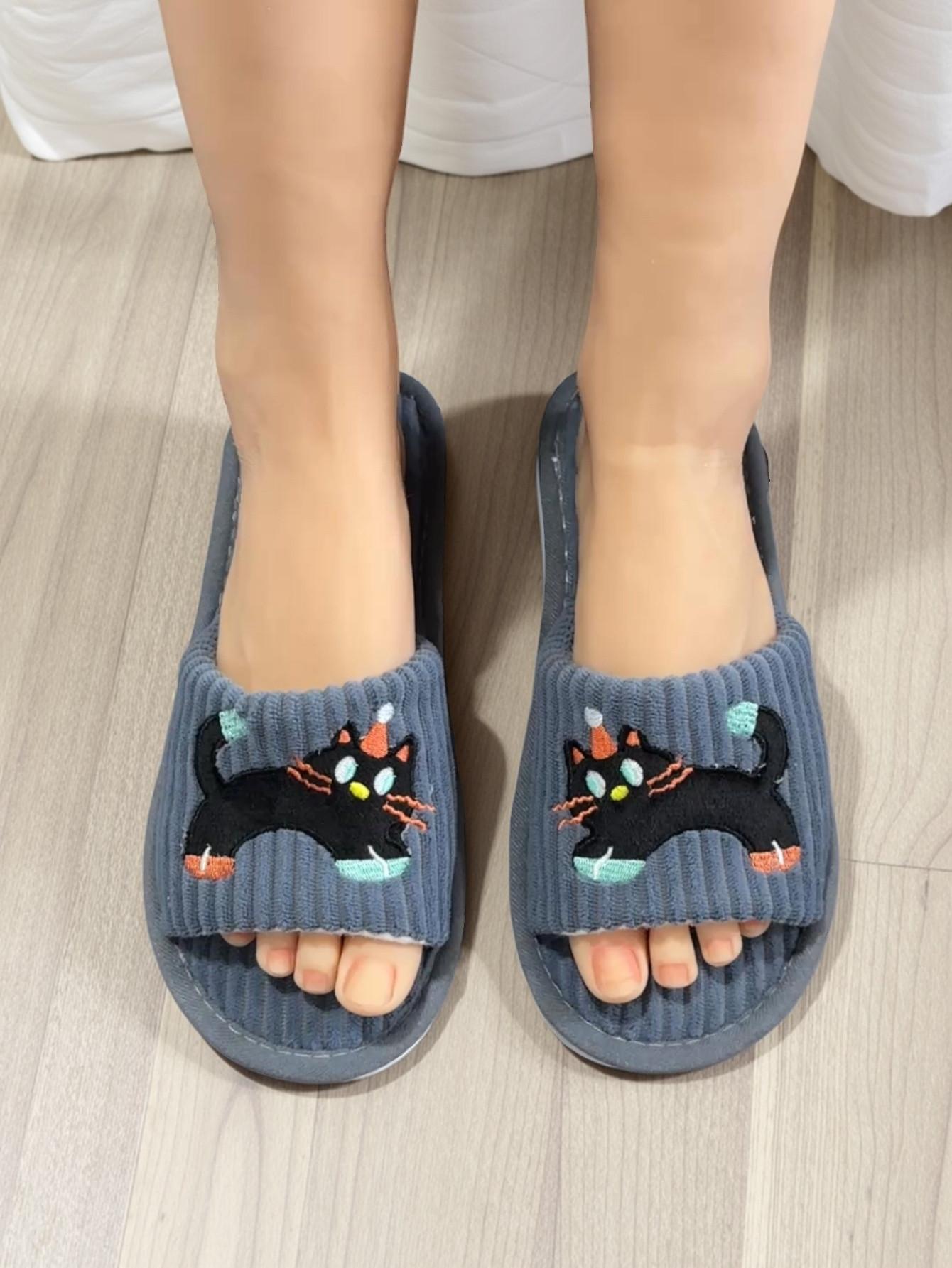 

Модные домашние тапочки для женщин Легкие с открытым носком Нескользящие Комнатные шлепанцы Женские Модные Полосатые Плюшевые Домашние Тапочки zapatos de mujer 36-37