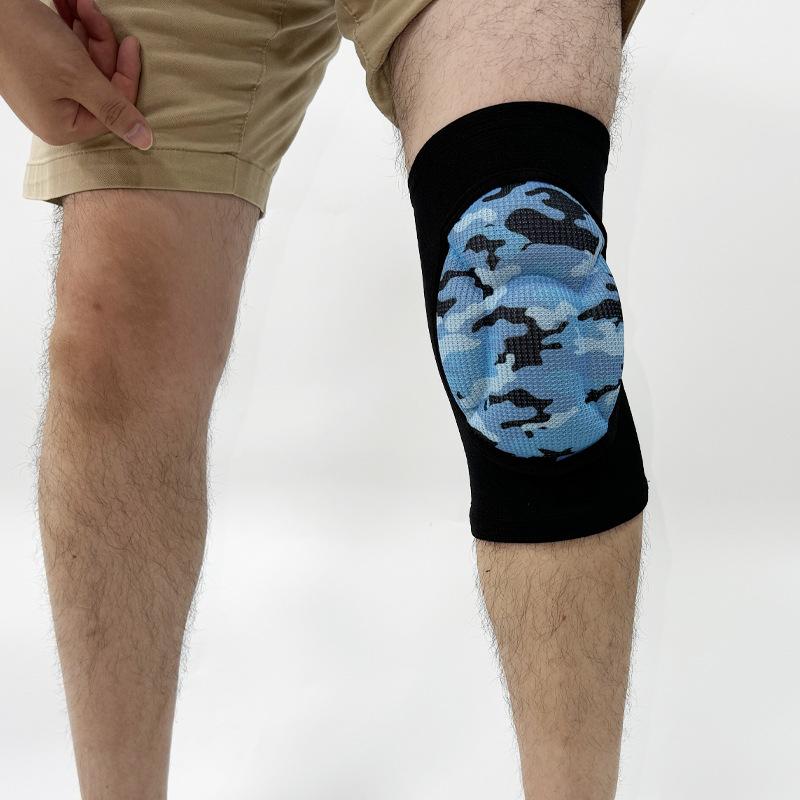Camouflage Sponge Knee Pads Anti-collision Worship Buddha Knee Pads Thickened Sponge Leg Pads Gardening Kneeling Shock Absorption Tool
