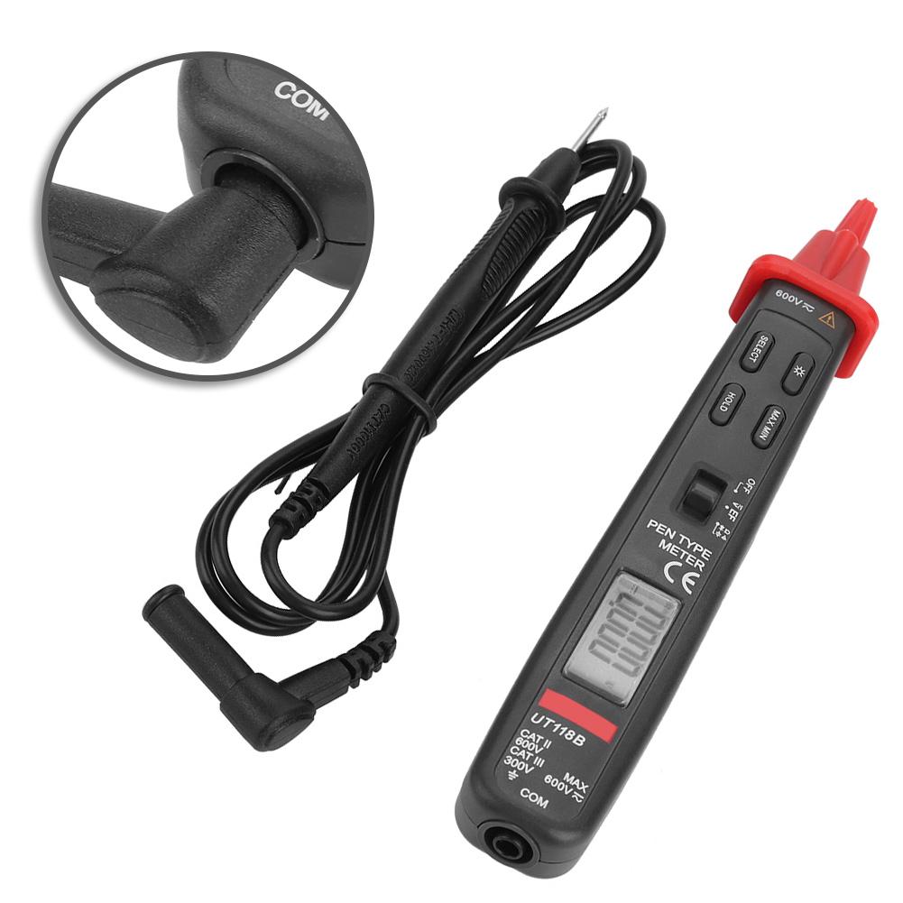 UT118B Digital Test Pen Multimeter with 600V AC DC Voltage Range Resistance Diode Capacitance and Current Testing Capability