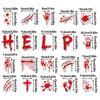 Halloween Refrigerator Magnets Stickers Horror and Dirty Bleeding Red Stickers Suitable for Party Paper Favor
