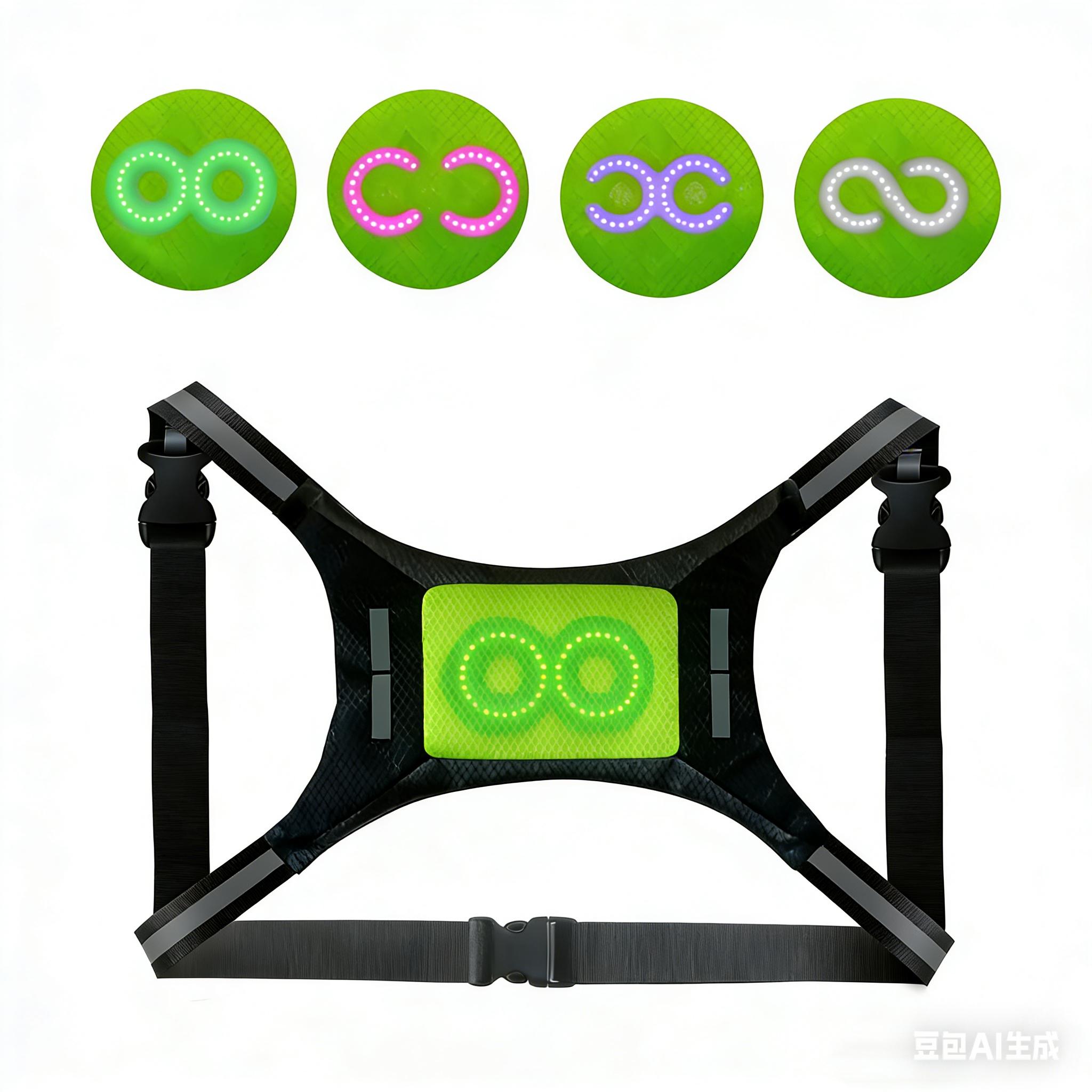 

Square-shaped large-screen remote control cycling vest | LED turn signal warning vest | Night riding is safer жёлтый