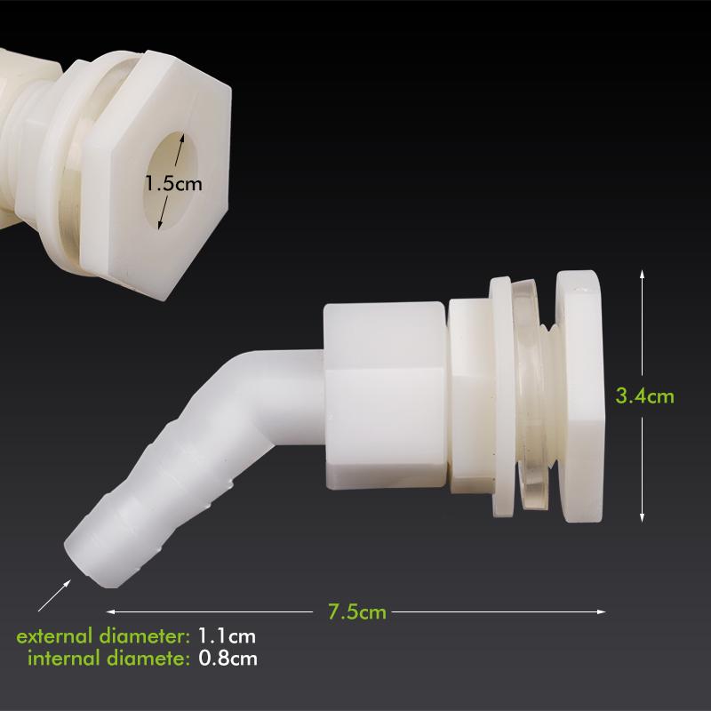 2Pcs Water Tank Hose Outlet Inlet Plastic Connector Poultry Pet Farming Chicken Rabbit Drinker Barbed Pagoda Joint Coupling