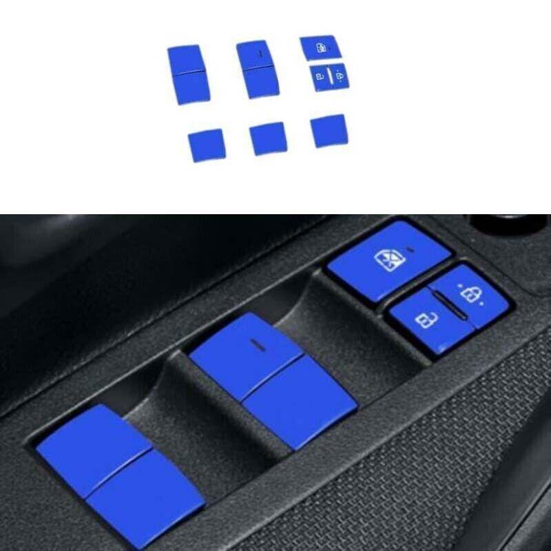 Lock Button Sticker Blue Aluminum For Toyota Corolla - Glass Window Lift