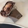 Cute Fresh and Sweet Kitty Leopard Print Coin Purse Plush Carry Bluetooth Headphone Bag KT Cat Makeup Bag Storage Bag