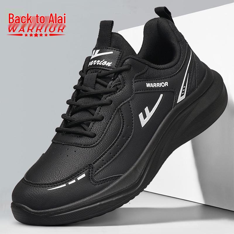 Warrior Men s Black Waterproof Leather Soft Sole Casual Sports Shoes - Spring 2025 44