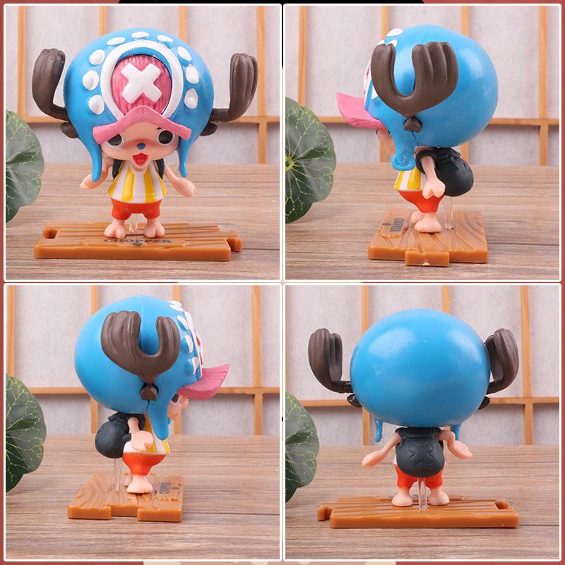 Anime Figure One Piece Monkey D Luffy Roronoa Zoro Kawaii Toys Q Figural Nendoroid Car Decoration PVC Model Gift
