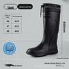 Men's High-Top Cuffed Waterproof Rain Boots - Non-Slip Work Shoes for Delivery Riders