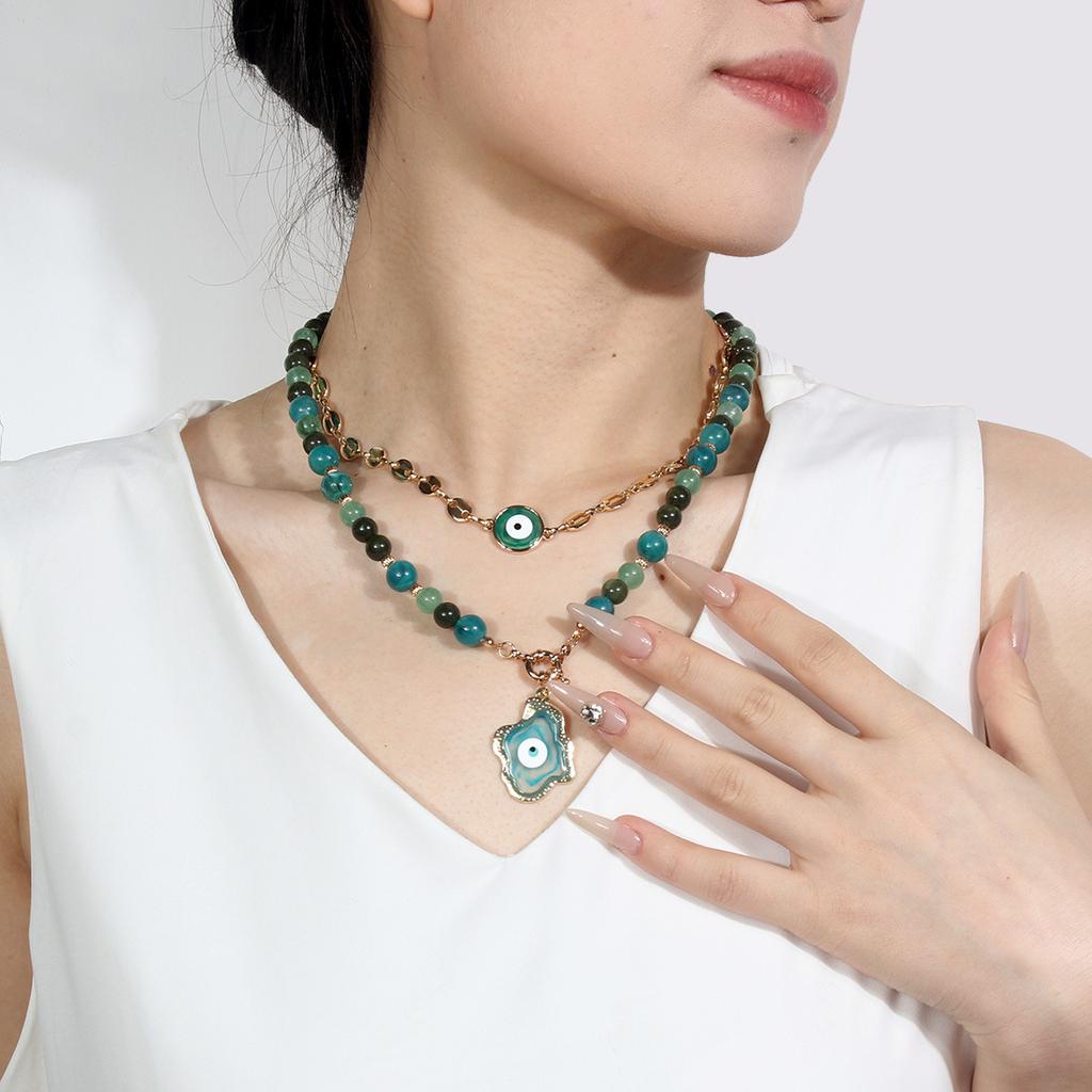 Simple Special-shaped Devil's Eye Pendant Women's Necklace Collarbone Chain