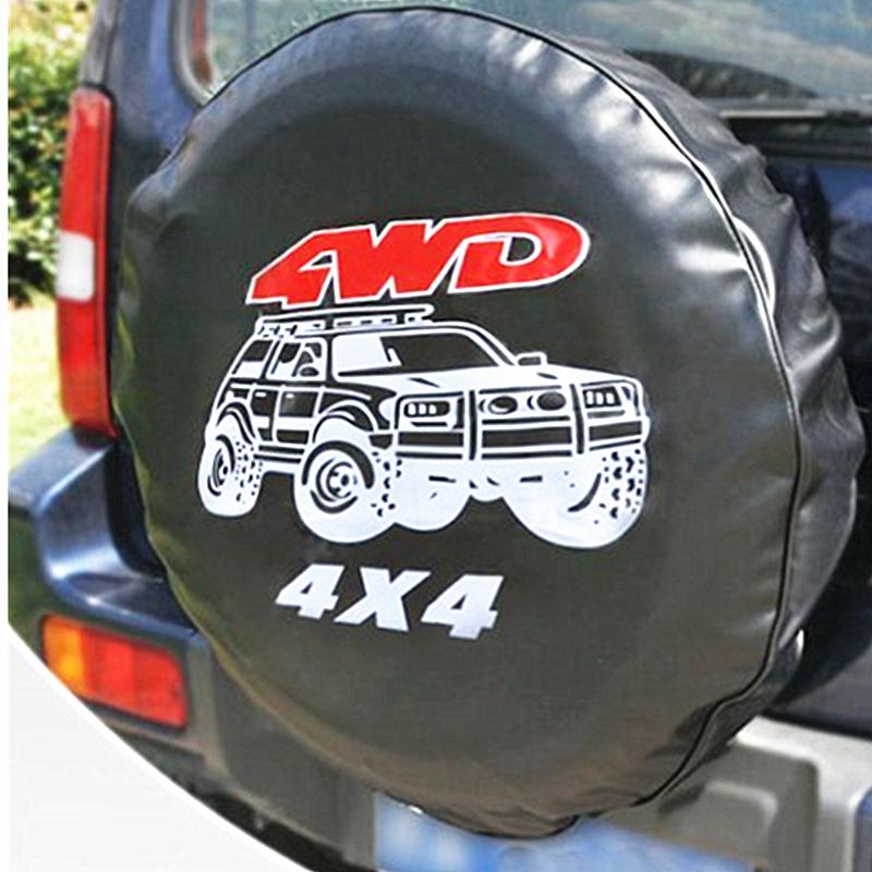 15" Spare Tire Cover Bag for Jeep Wrangler TJ JK JL 4x4 Tailgate Off-road 15Inch Spare Wheel PVC Leather Cover Car Accessories