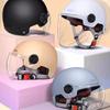 1 Piece 3C Certified Men'S And Women'S Adult Cartoon Electric Bicycle Motorcycle Half Helmet With Goggles Bicycle Safety Helmet
