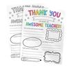 Pack of 2 Teacher Appreciation Coloring Posters With Customizable Sections For Classroom Activities Students Craft Gift Ideas