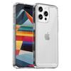 WANLONFENG MF Series for iPhone 15 Pro Case TPU+Acrylic Clear Phone Cover with Tempered Glass Film