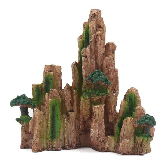 Rockery Artificial Hill Fish Tortoise Tank Aquarium Landscape Resin Ornament