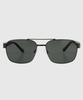 Tuditeo Kev Oversized Aviator Uv-Blocking Nylon Lens Double-Bridge Sunglasses C1 Gunmetal Green
