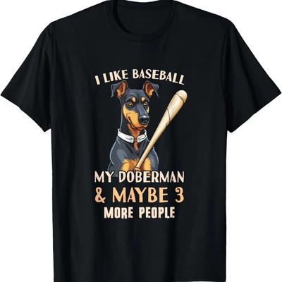 Doberman Dad - Doberman Sports Outfit & Doberman Baseball T-Shirt