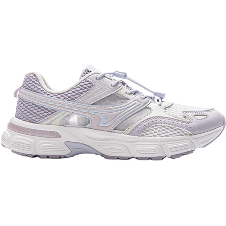 Li Ning Kids Sports Lifestyle Series Comfortable Versatile Non-Slip Shock Absorbing Low-Top Casual Shoes Kids Casual Shoes Light-Purple YKCV064-2