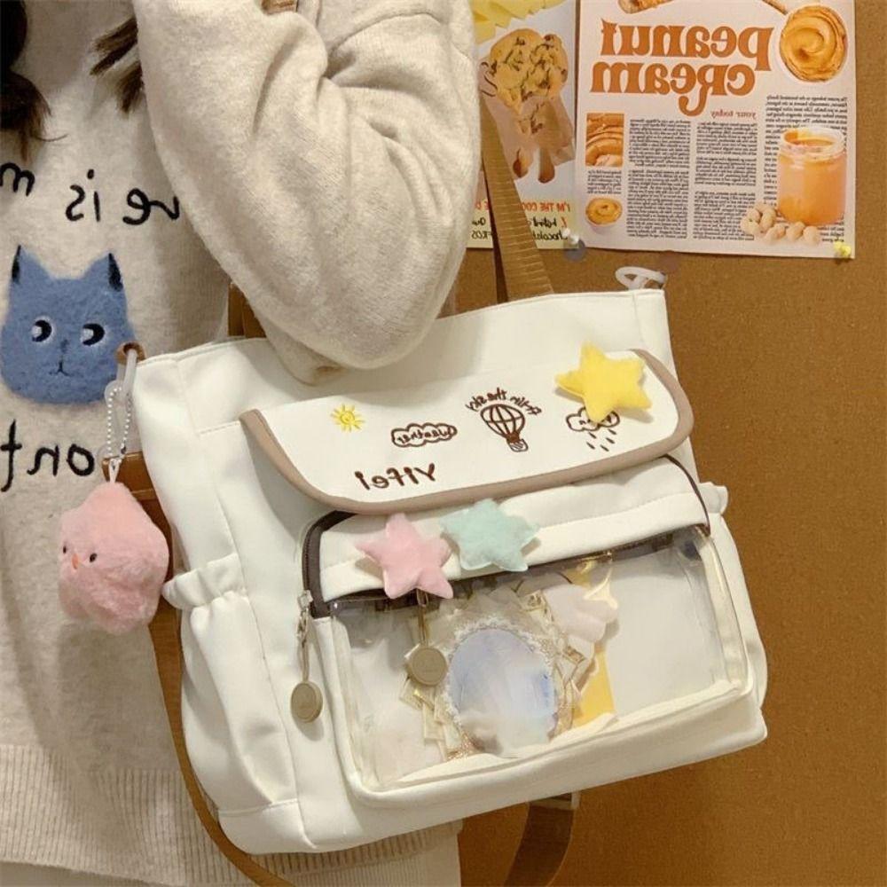 Sweet Student Crossbody Bag Large Capacity Y2K Anime Display Bag Cartoon Shoulder Ita Bag School