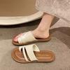 Design Sense Niche Flat Roman Shoes Cool Slippers Women's Shoes Summer Wear Beach Shoes Toe Slippers Women's