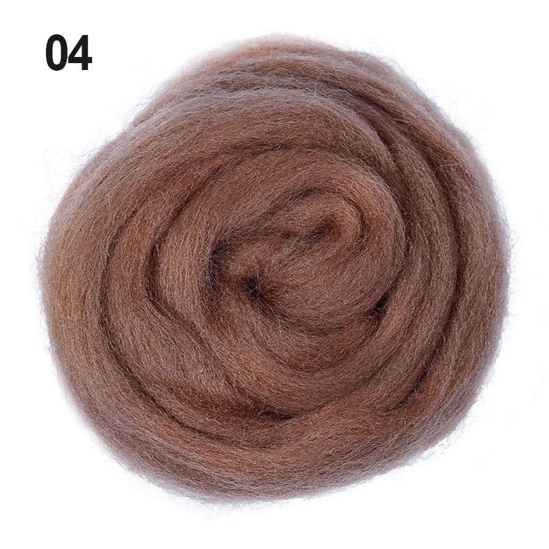 38 Colors Felt Craft Felting Wool Fiber Felt Fabric Felting Pack DIY Handmade Toys 5g/10g/20g/50g