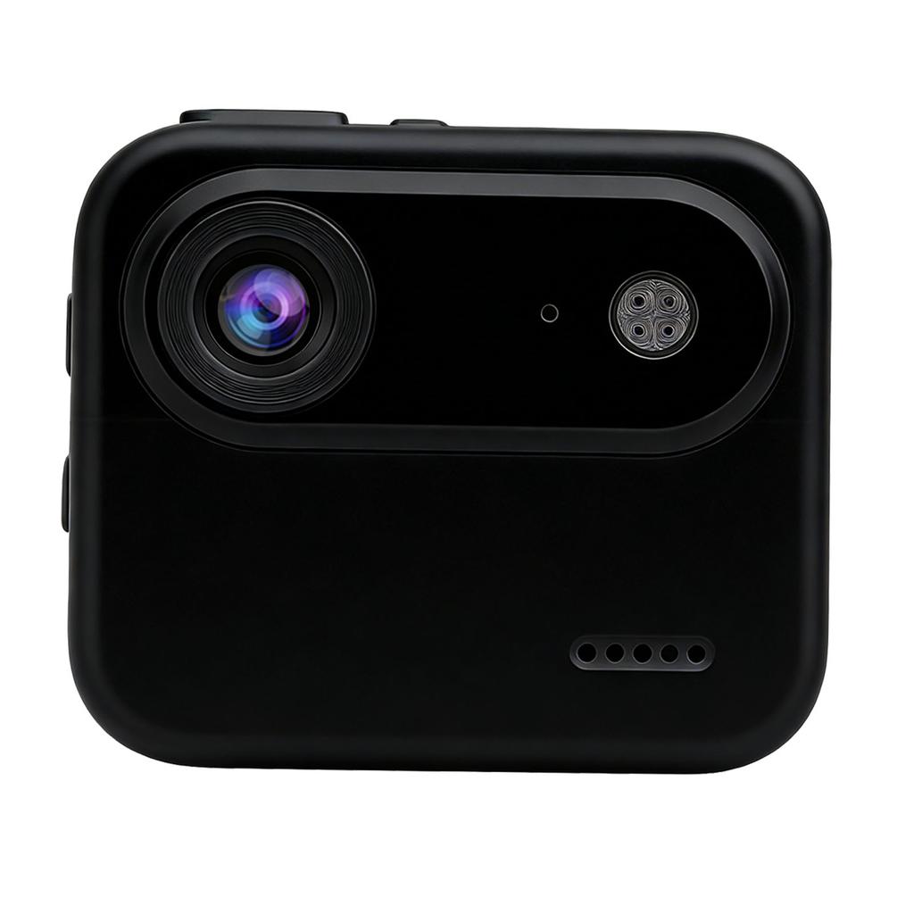 Action Camera With Flip Screen 1080P HD Clear Recording 143 degrees Wide Angle Anti Shake Portable Travel Camera Black
