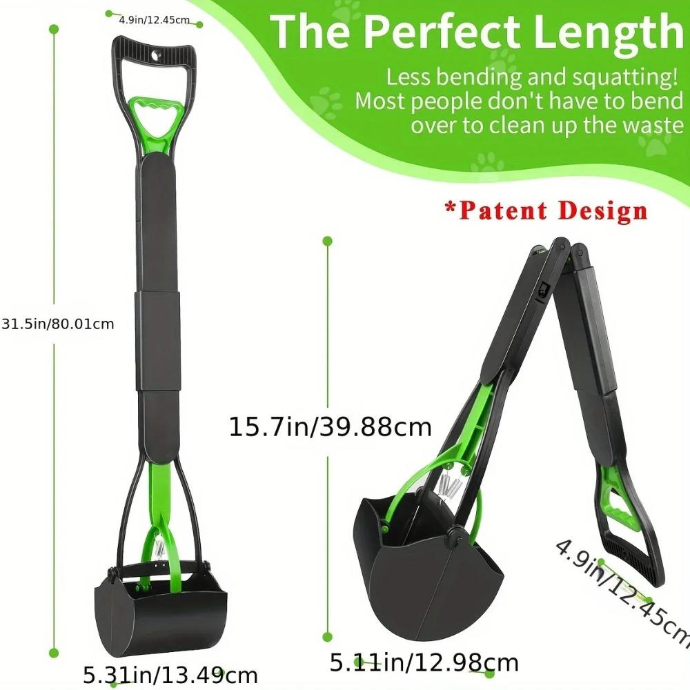 High Quality Portable Pooper Scooper Foldable Durable Pet Poop Scoop Picker Long Handle Animal Feces Cleaner Pet Products