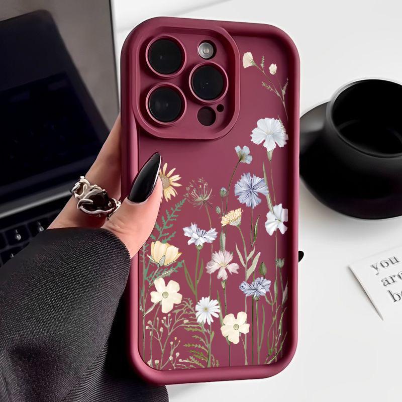 

Fresh Wildflower Meadow Art Phone Case for iPhone 17 16 15 14 13 12 11 Series Pro Max Plus Double Layer Protection iphone 17