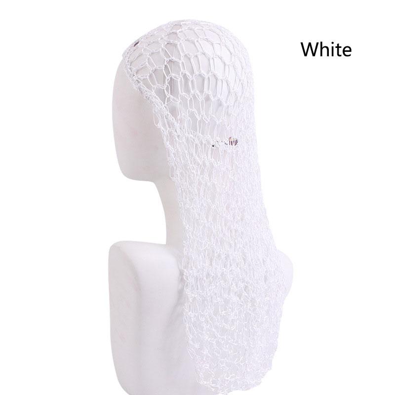 

Жіноче ручне в язання волосся, сплетене волосся, сітка для волосся, шапка для нічного сну, захисна перука White