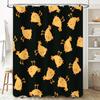 Chicken Print Shower Curtain Waterproof Fabric with Hook Bathroom Decor for Girls and Kids Room Various Colors Available (Yellow