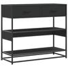 Console Table Black 90x35x80 Cm Particleboard