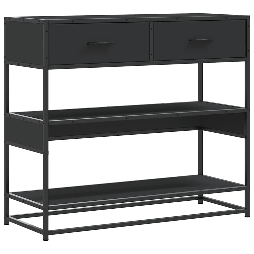 Console Table Black 90x35x80 Cm Particleboard