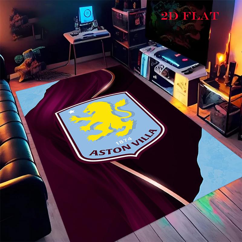 Aston Villa Logo Carpet Rug for Living Room Bedroom Home Sofa Decoration,Kids Play Nonslip Floor Mat