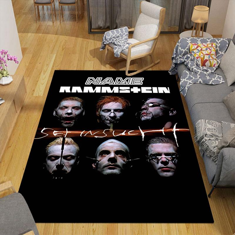 Custom 1Pc Rammstein Metal Music Band Rug Office Carpet Indoor Outdoor Entrance Doormat Nonslip Soft And Comfortable Living Room D2915232