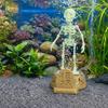 Plastic Dancing Skeleton Aquarium Bubbler 3D Printed Water Dance Skull Aquarium Landscaping