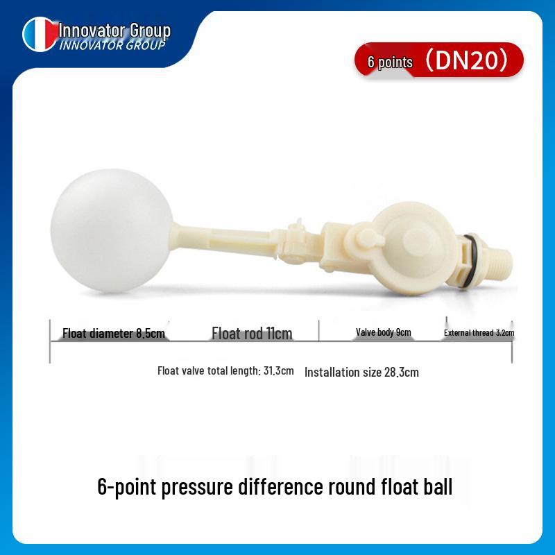 Adjustable Plastic Float Valve for Household Water Tank, Fish Tank, Glass Water Tower, Pond, and Car Wash.