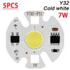 Y32 5pcs Chip COB LED Lamp LED Lamp Bulb 220V IP65 Input Smart IC For DIY LED Flood Light Spotlight Real Power 3W 5W 7W 10W 12W