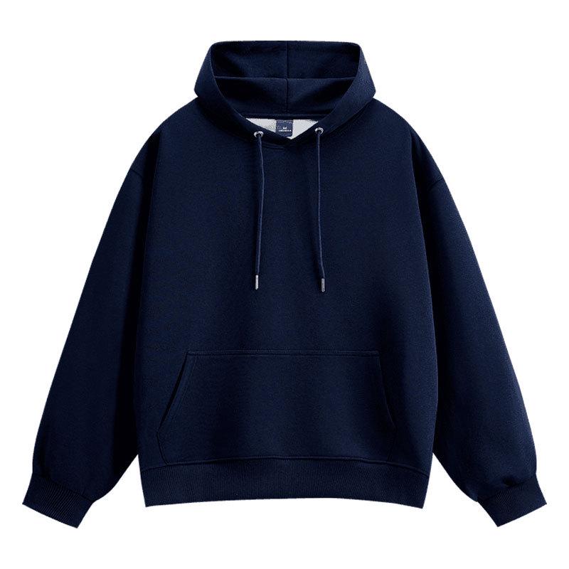 420g Unisex Silver Fox Fur Hooded Sweatshirt - Heavyweight, Loose, Drop Shoulder, Solid Color, Customizable 2XL