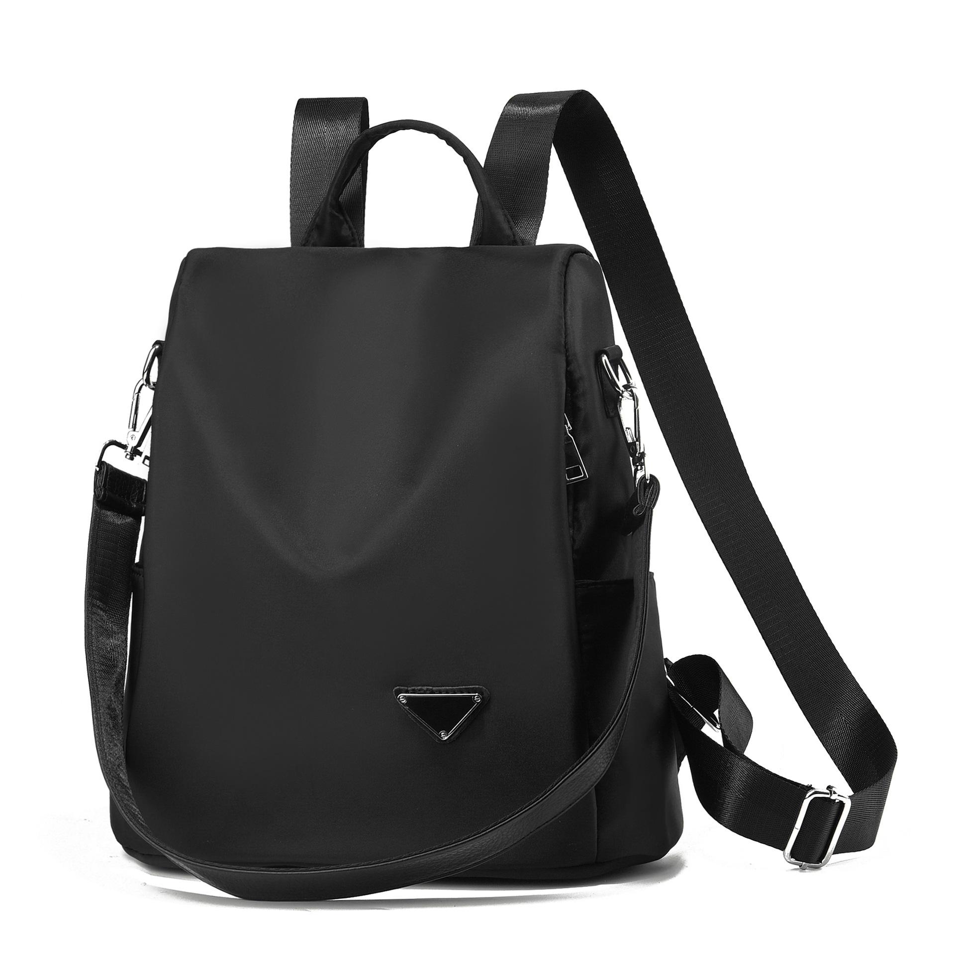 

Женская сумка повседневный рюкзак унисекс деловой рюкзак большой вместимости простой дорожный рюкзак 27*12*32 чёрный