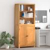 Storage Furniture Set with Storage Compartment and Doors Brown Wood Based Material