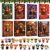 Christmas Party Favors 24 Days 3D Highland Cow Advent Calendar 2026, Cute Farm Animal Tree Pendant for Countdown Calendar, Collectible Mini