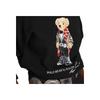 Polo Ralph Lauren Teddy Bear Graphic Crewneck Long Sleeve Fleece Sweatshirt Women Sweatshirt Black WMPOKNINFB20162-001