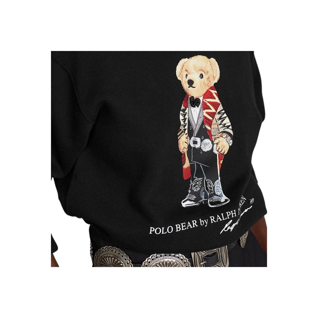 Polo Ralph Lauren Grafická mikina s kulatým výstřihem a dlouhým rukávem z fleecu pro ženy Černá WMPOKNINFB20162-001