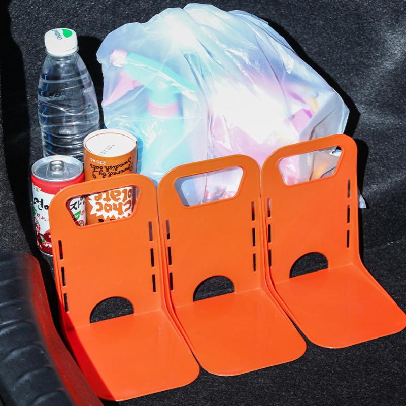 2Pc Car Back Auto Trunk Fixed Rack Holder Stand Shake-Proof Organizer Fence Storage Holder Adjustable Distance Storage Box Fixer