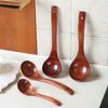 1Pieces Wooden Spoon Soup Ladle Kitchen Utensils Tableware Cooking Catering Supplies Non Stick Pot Outdoor Tableware