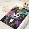 1Pc Pumpkin Halloween Printed Flannel Rug Soft Non Slip Carpet for Bedroom Living Room Office Floor Outdoor Home Decor Xmas Gift H1166