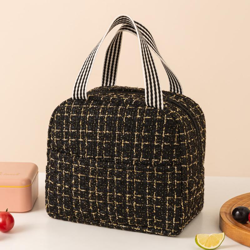 Simple Insulated Lunch Bag Thermal Outdoor Food Box Insulation Cooler Bento Bag Large Capacity Cooler Bag Women Storage Banto