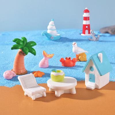 Cartoon Creative Surfboard Seashells Resin Fish Tank Landscaping Ornaments Aquarium Decoration Accessories DIY Small Ornaments