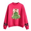 Women's Fashion Casual Round Neck Long Sleeve Christmas Printed Sweatshirt