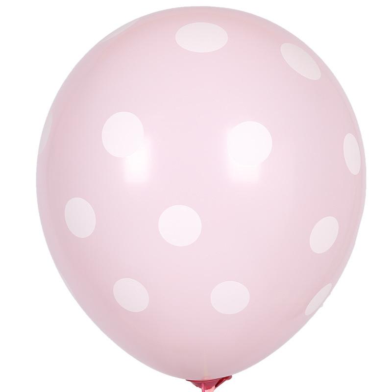 12 Inch Colorful Latex Balloon Birthday Camping Party Children'S Day Polka Dot Print Thickened Balloon