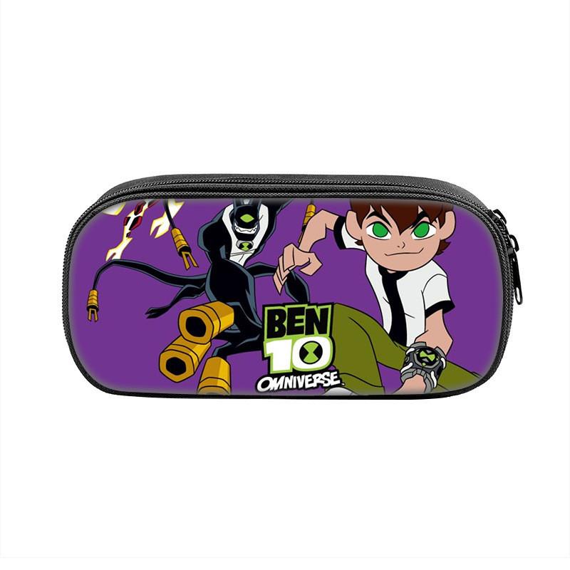 Trousse à Crayons Ben10 pour Enfants Grande Capacité en Nylon Organisateur de Papeterie pour Étudiant Utilisation Scolaire