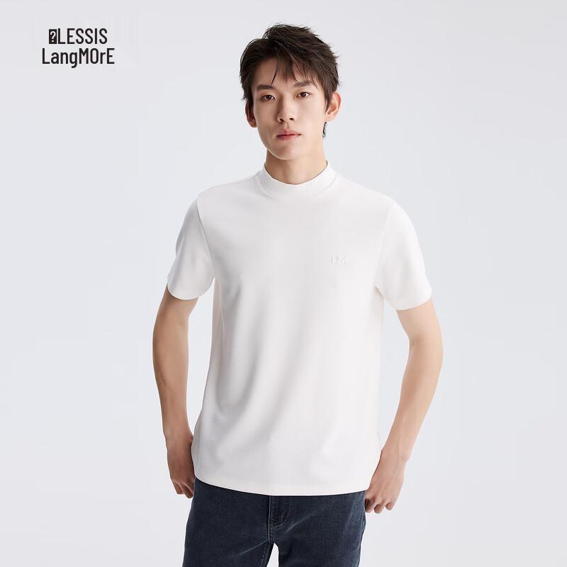Lilang Men s Casual Soft Turtleneck Short-Sleeve T-Shirt 175/92A белый